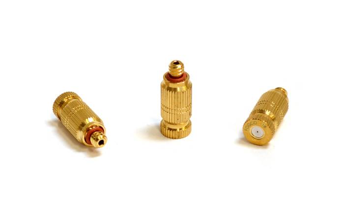 Cleanable Anti-Drip Brass Nozzle .016 Orifice; .036 GPM; Brown O-Ring |  Fogco Environmental Systems