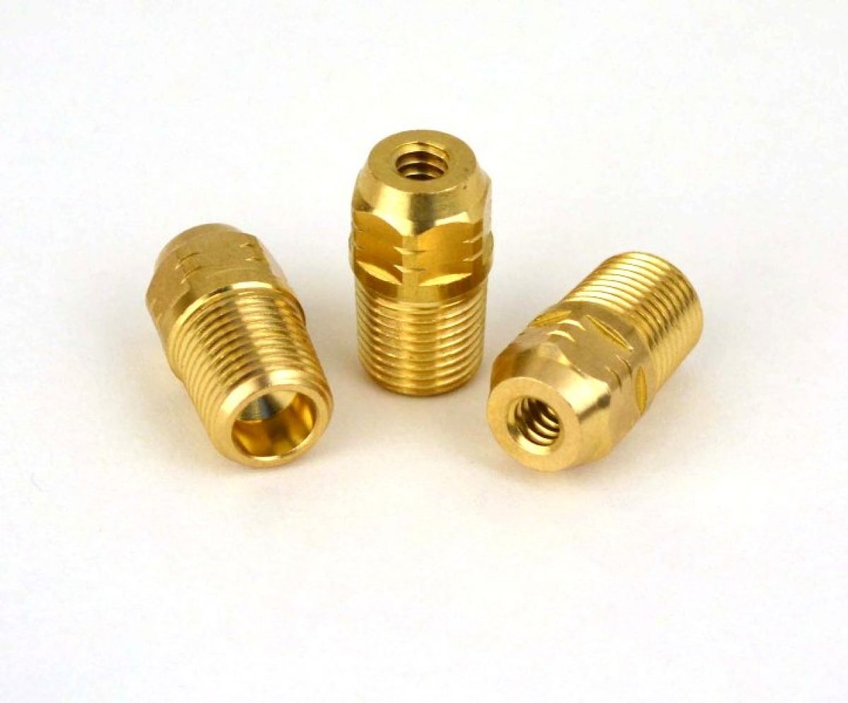 uxcell Brass Compression Tube Fitting 10mm OD Straight UNC 10-24 Thread Nozzle Hole Pipe Adapter for Water Garden Irrigation 2pcs 