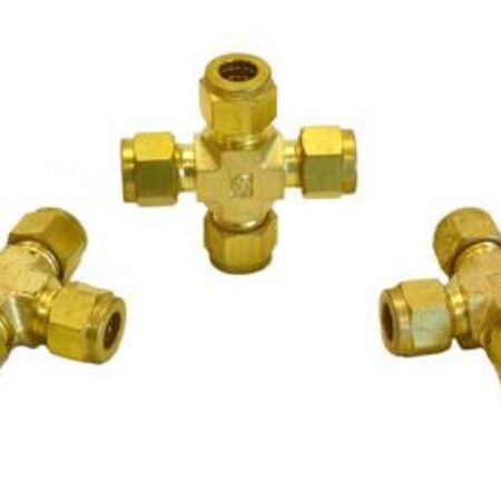 Joywayus 2-Pack Brass Angle Stop Add-A-Tee Valve - 3/8" Compression Inlet X Outlet X Outlet For Faucets & Appliances