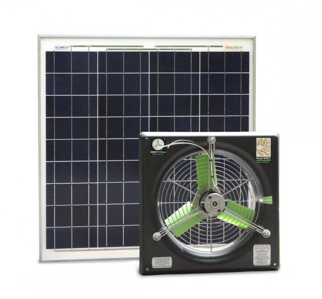 12" BLDC SnapFan Solar Kit Fogco Environmental Systems